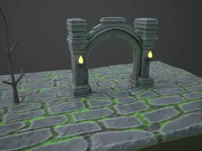 arcway Free low-poly 3D model