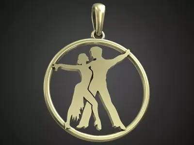 Pendant ballroom latin dancing Free 3D print model