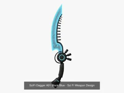 10 SciFi Daggers A Collection - Sci Fi Weapon Design 3D Model Pack