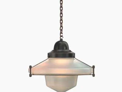 Opaline Clear Glass Pendant l4314 by Obsolete 3D model