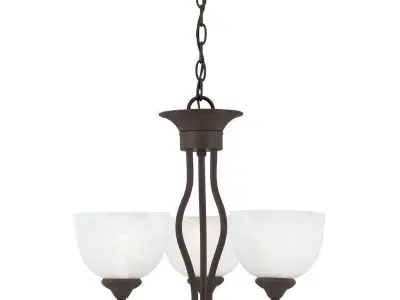 Clara Light Shaded Classic  Traditional Chandelier - 2 Colour 3D model