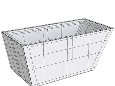Hannah rectangular bath tub 3D model