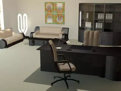 Modern Office Furniture 3D model