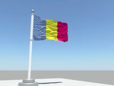 Chad Flag 3D model