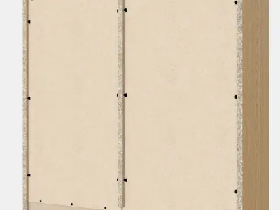 TONSTAD Sliding door display cabinet 3D model