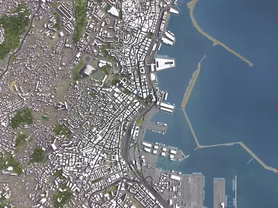 Algiers  - City 3D Model Low-poly 3D model