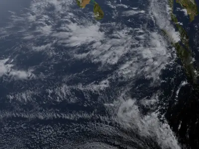Earth textured 3D model with Clouds Rotation and atmosphere Low-poly 3D model