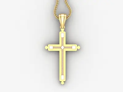 Cross Light Gold 4CP085 3DM STL 3D model