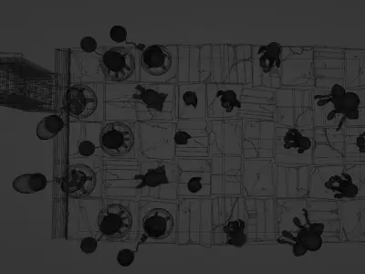 Plants vs Zombies Diorama Low-poly 3D model