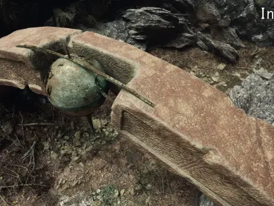 RedStone Arch with Ornaments Low-poly 3D model