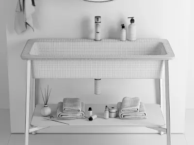 Ceramica Cielo Catino Rettangolare Washbasin  3D model