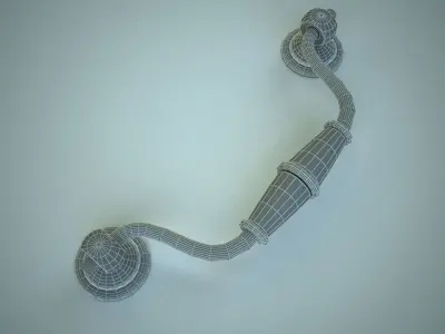 Furniture Door Handle Knob 3d model Low-poly 3D model