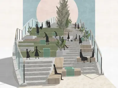 Collage style--stairs 3D model