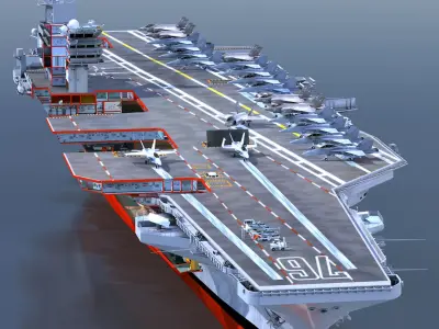  CVN76 Aircraft Carrier Cutaway 