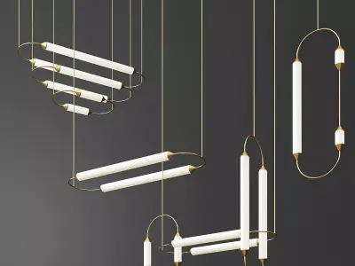Sculptural Ornamental Lighting from Giopato  Coombes 3D model