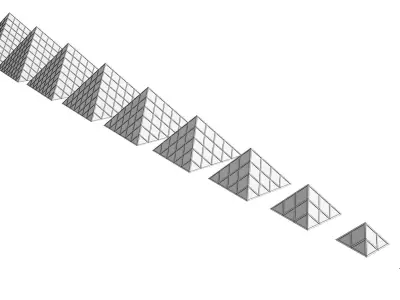 Glass Pyramid Structure 3D model