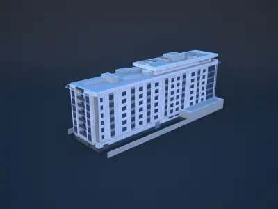 DUBAI FLORA ALBARSHA HOTEL Low-poly 3D model