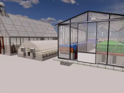 Agricultural Greenhouse Tent Frame -B11 3D model