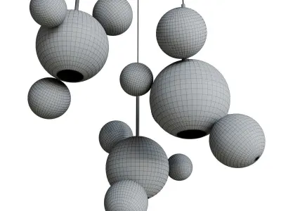 Chandelier Bolle Circular Chandelier 14 BUBBLE  3D model
