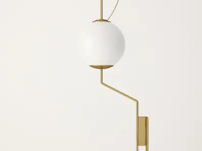 Brass Wall Lamp 3D model
