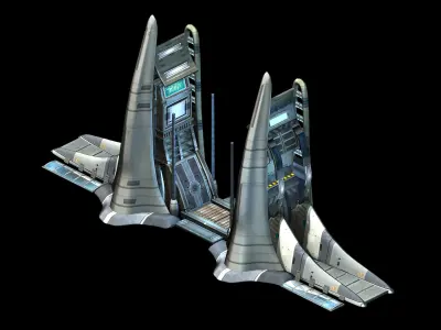 Space Station - Ground Function Gate 01 3D model
