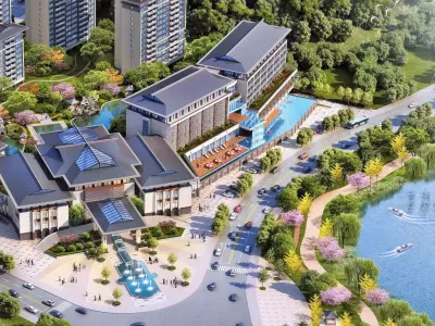 Luxury Waterfront Mixed-use Resort Complex 3D model