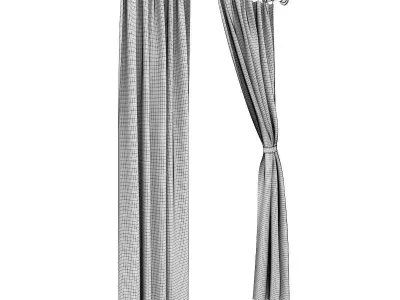 Patterned Curtains 3D model