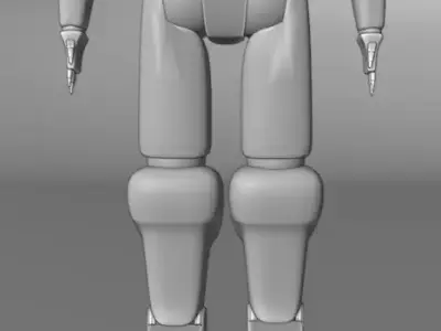Sentinel-01 Modular SciFi Robot Rigged Textured Low-poly 3D model