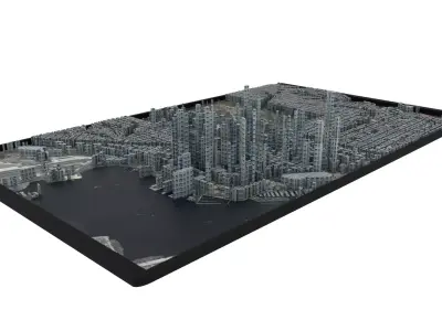 City of San Diego Low-poly 3D model