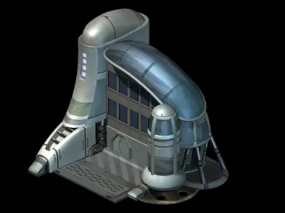 Spacecraft - small ground construction 03 3D model