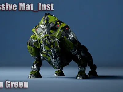 SciFi Bison Low-poly 3D model