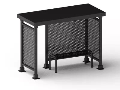 Bus Stop V1 Low-poly 3D model