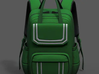Backpack Camping Generic bag baggage  Low-poly 3D model
