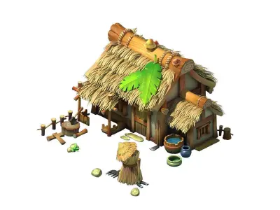 thatched Cottage 3D model