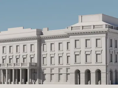 Eastern European Building 001 Low-poly 3D model