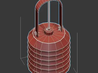 ROINE roune pendant light wood 3D model