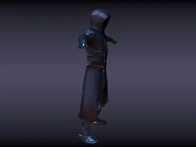 sci fi character Low-poly 3D model purchase
