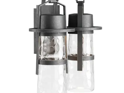 Balthus outdoor dual wall light  3D model