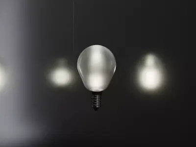 Incandescent light bulb  Low-poly 3D model