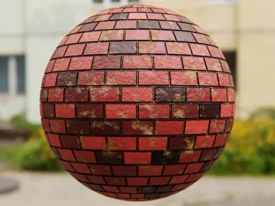 Procedural Green Brick Shader - Realistic Blender Material Texture