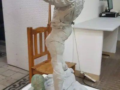 spawn figure holding gun 3D print model