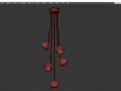 Hanna Big chandelier Low-poly 3D model