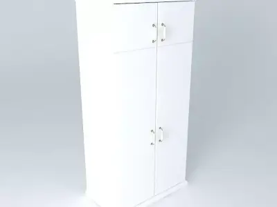 wardrobe cabinet with two doors Free 3D model