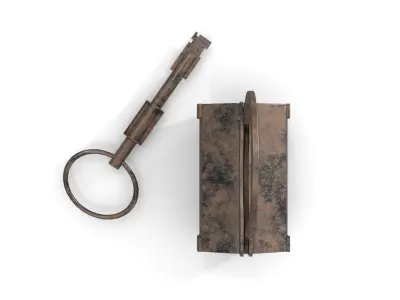 Antique Padlock Low-poly 3D model