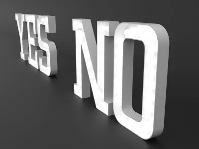 Yes No Lights 3D model