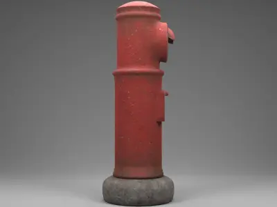 POSTBOX post box Low-poly 3D model