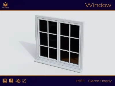 Window Low-poly 3D model
