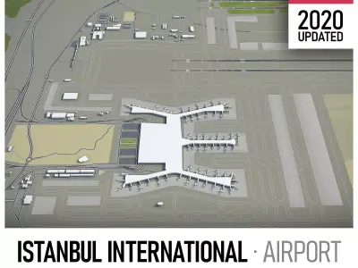 Istanbul Airport Low-poly 3D model