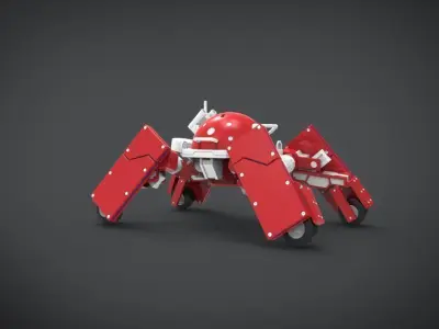 Logicoma futuristic robot Low-poly 3D model