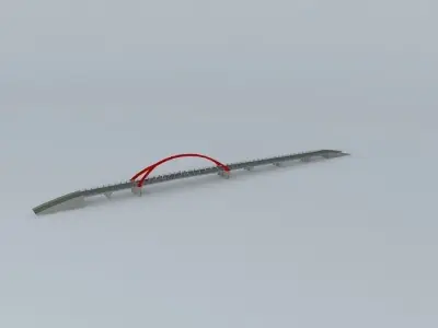 Pingtung new park Jinde Bridge Free 3D model